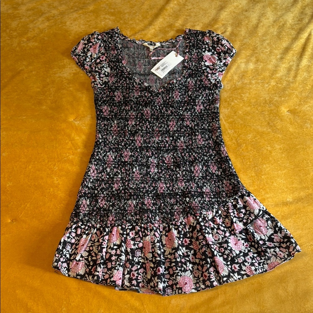 LoveShackFancy Trevor Dress Raspberry Spice